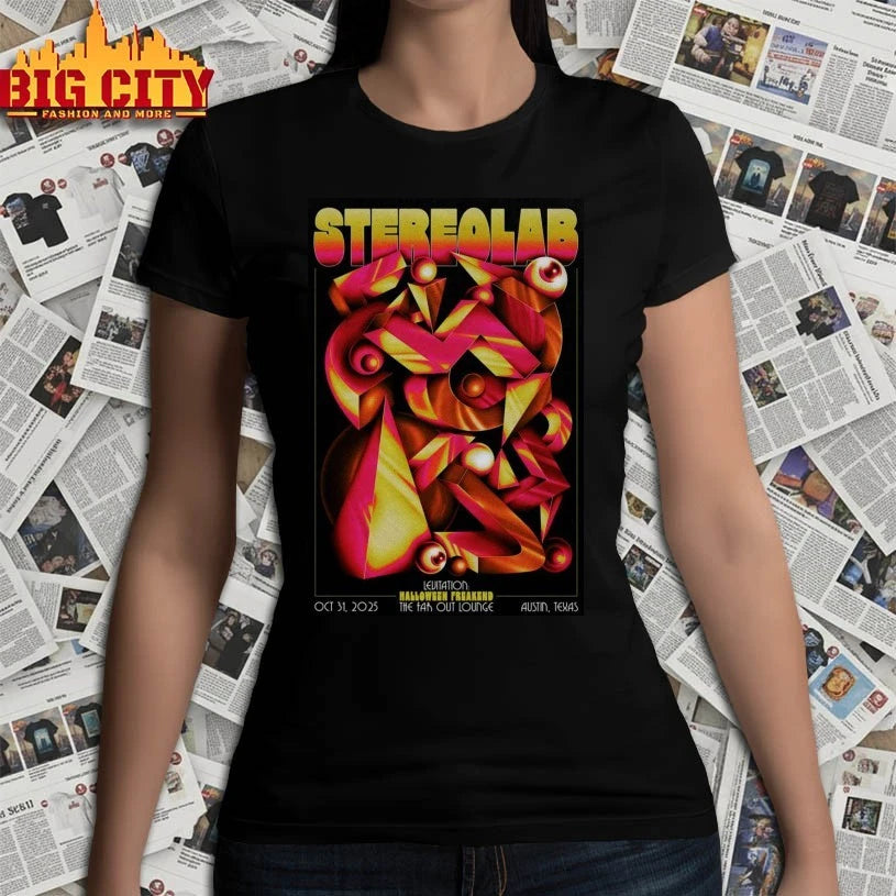Stereolab Austin Texas Event Oct 31 2025 Poster shirt