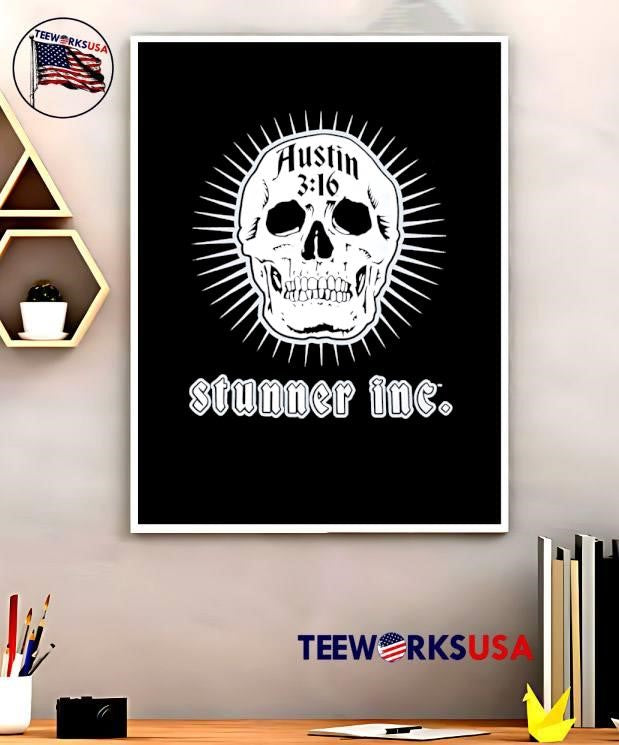 Stone Cold Steve Austin 316 skull Stunner Inc wrestling shirt