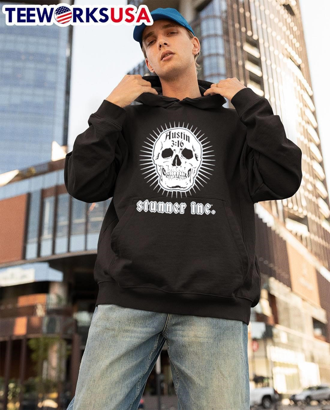 Stone Cold Steve Austin 316 skull Stunner Inc wrestling shirt