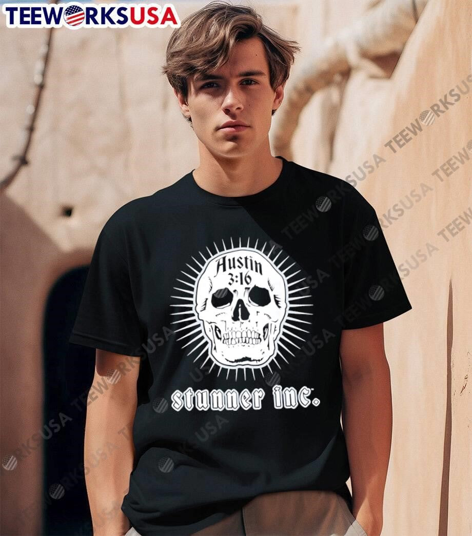 Stone Cold Steve Austin 316 skull Stunner Inc wrestling shirt