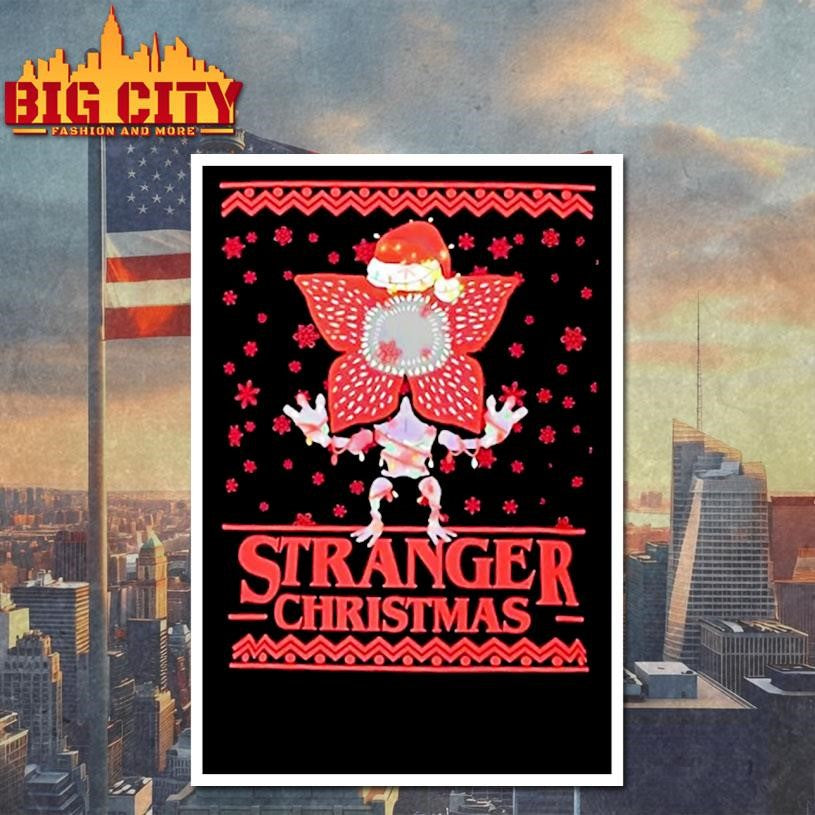 Stranger Christmas Demogorgon Holiday Parody Shirt