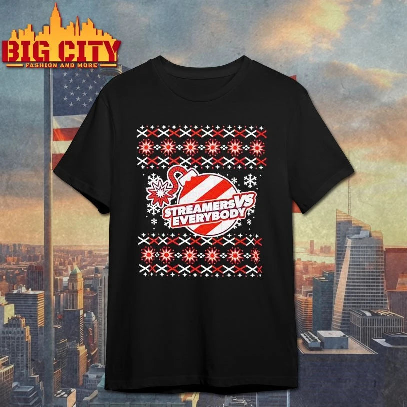 Streamers Vs Everybody 2025 ugly christmas shirt