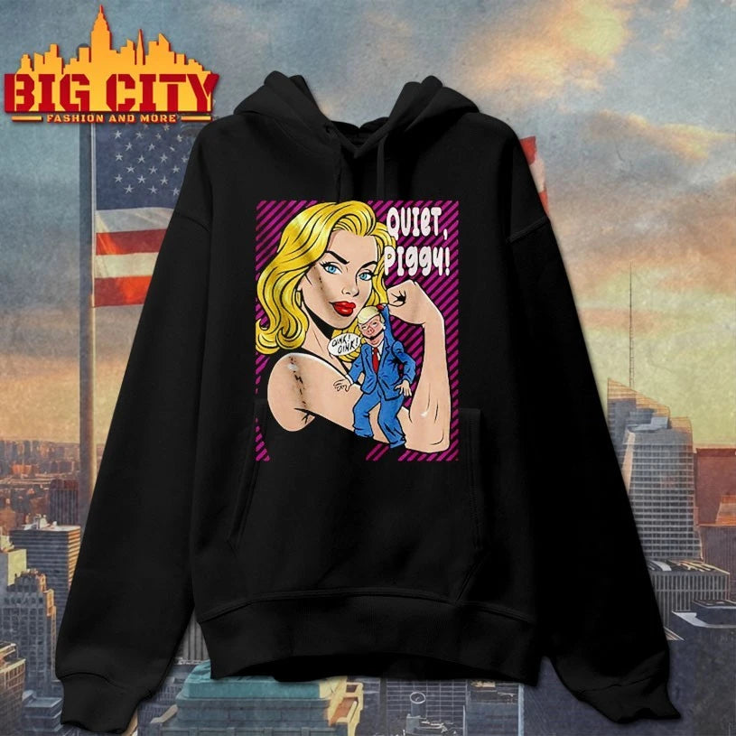 Strong Girl Quiet Piggy Quote Trump shirt
