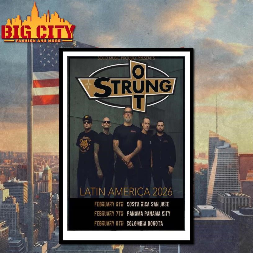 Strung Out Latin America 2026 Tour Poster Shirt