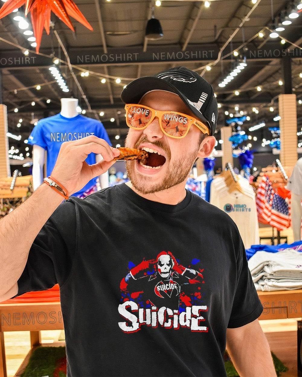 Suicide skull mask TNA wrestling shirt