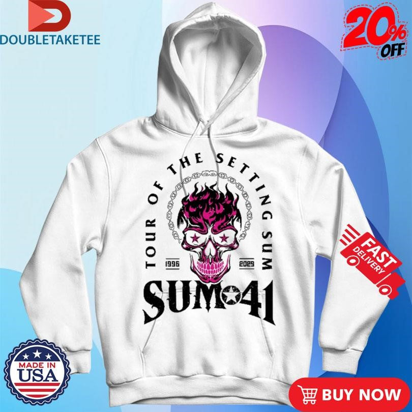 Sum 41 Tour Of The Setting Sum 1996 2025 Skull Chain Flames Shirts