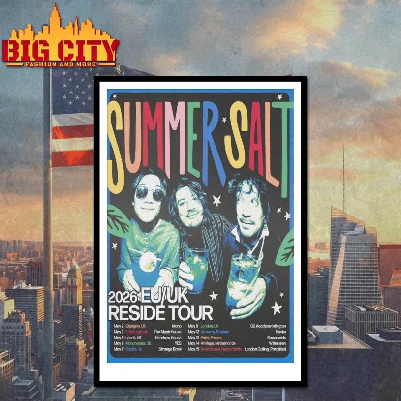 Summer Salt 2026 EU-UK Reside Tour Poster Shirt