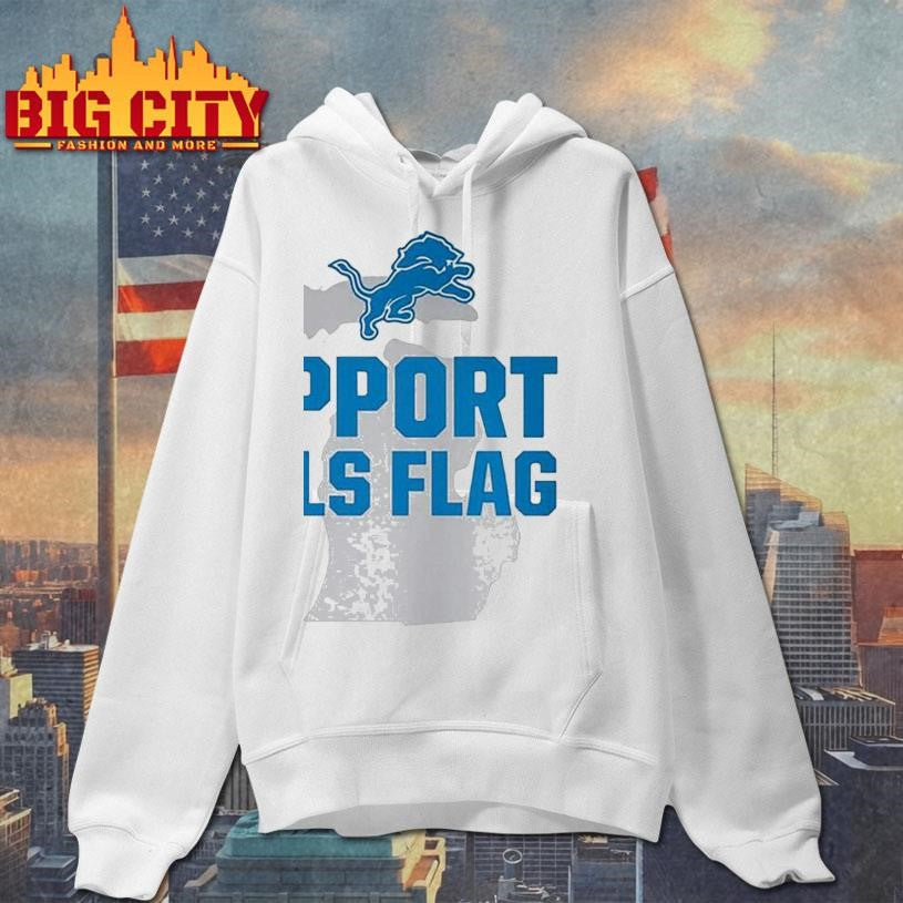 Support Girls Flag Detroit Lions Shirt