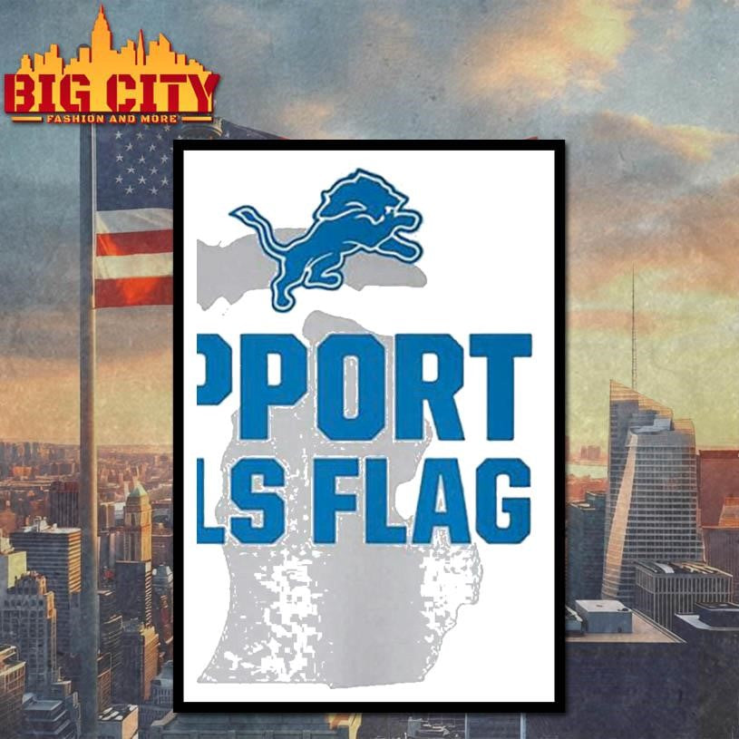 Support Girls Flag Detroit Lions Shirt