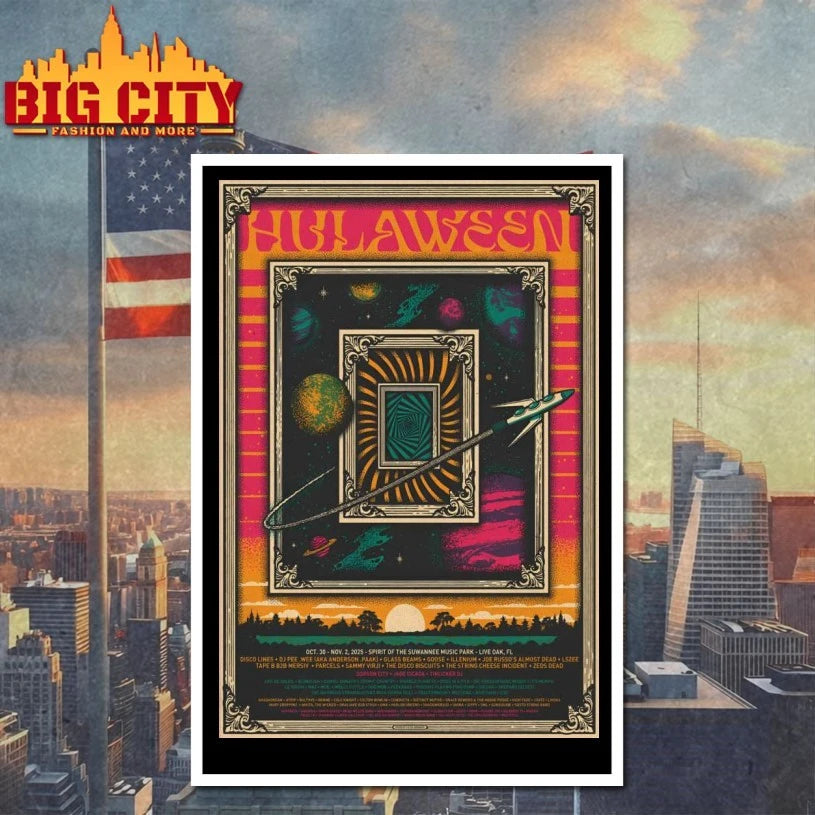Suwannee Hulaween Oct 30-Nov 2 2025 Music Park in Live Oak FL Poster shirt