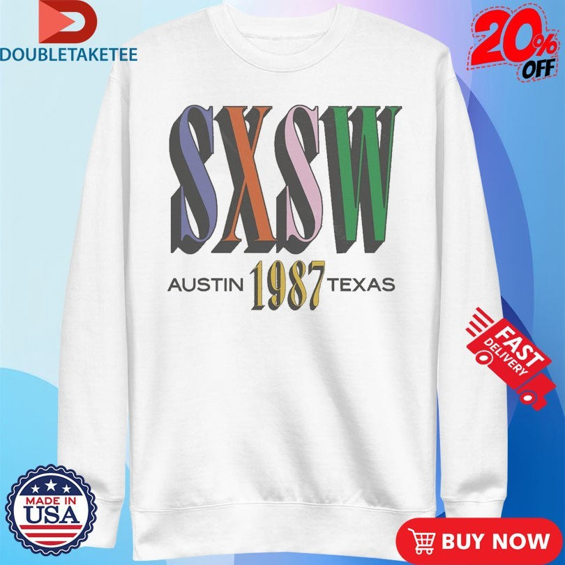 Sxsw Austin Texas 1987 Serif T-shirts