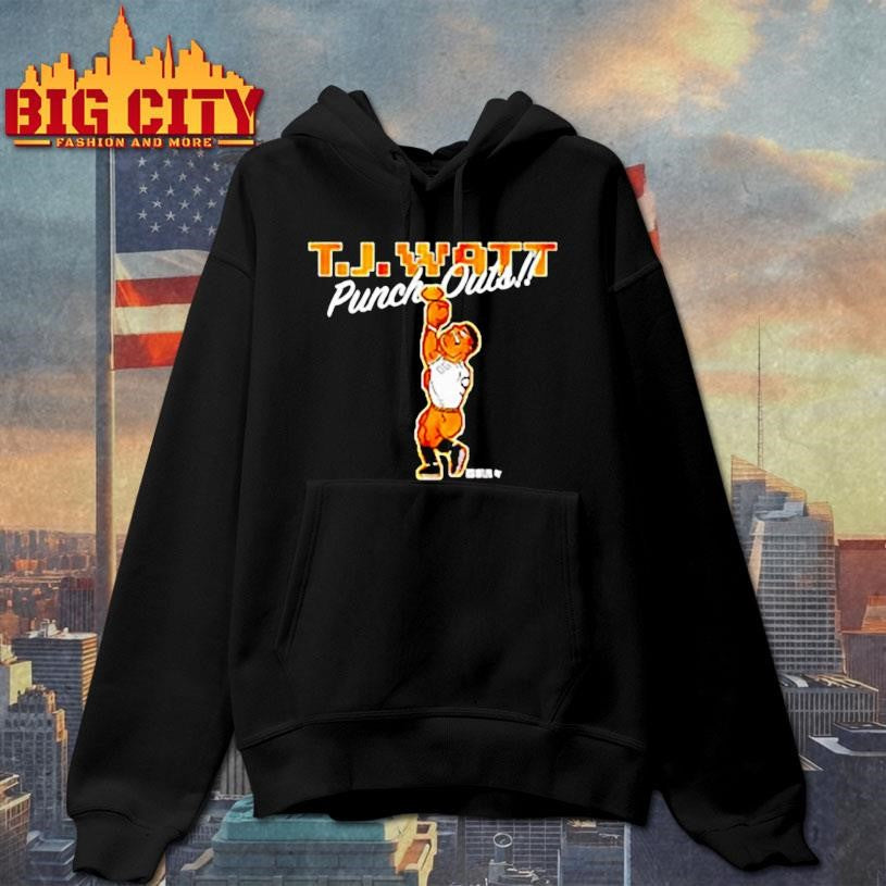 TJ Watt Pittsburgh Charcoal Punch Outs Player shirt