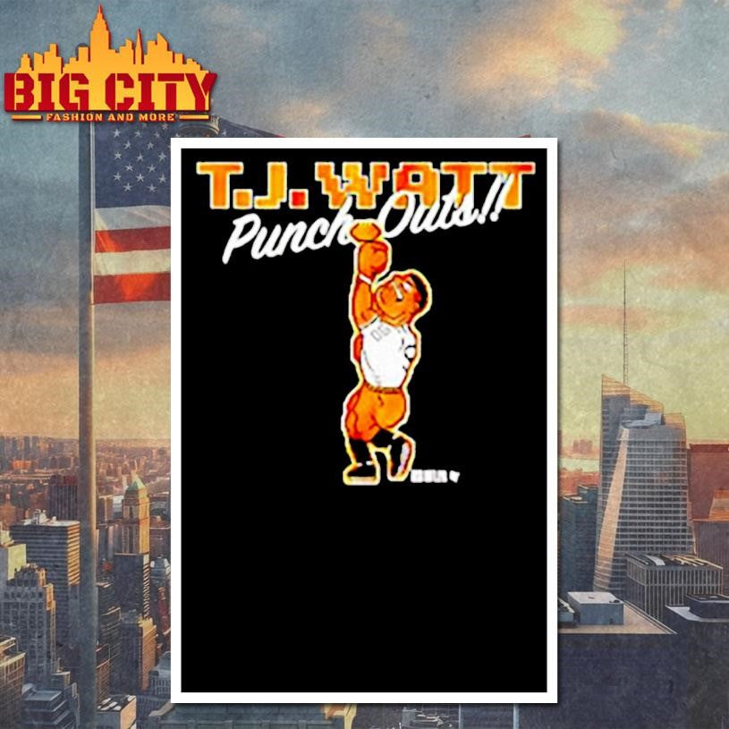 TJ Watt Pittsburgh Charcoal Punch Outs Player shirt