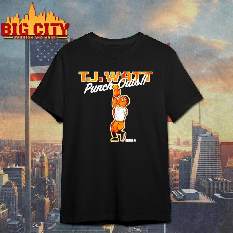TJ Watt Pittsburgh Charcoal Punch Outs Player shirt
