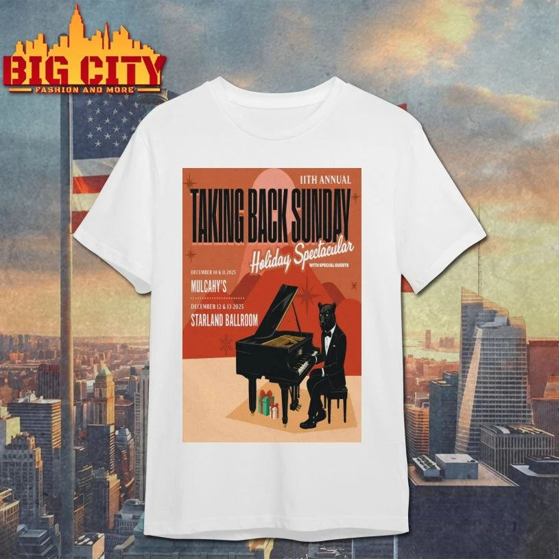 Taking Back Sunday Tour December 2025 11th annual Holiday Spectacular New Poster shirt