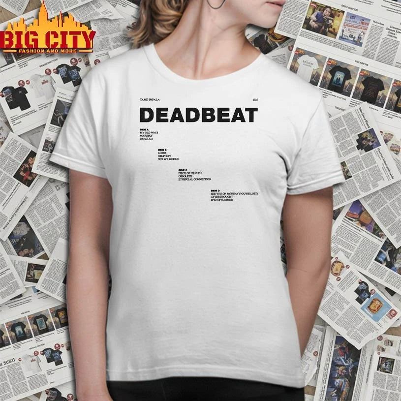 Tame Impala Deadbeat Tracklist Graphic shirt