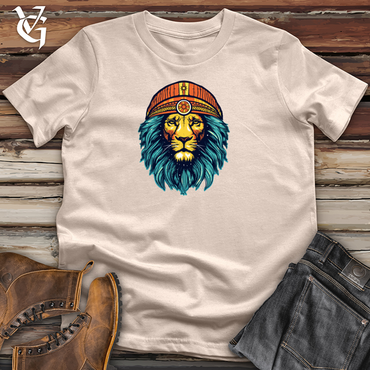 Retro Cosmic Beanie Lion Cotton Tee