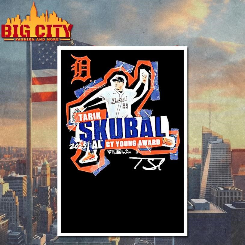 Tarik Skubal Detroit Tigers 2025 National League Cy Young Award Winner Signature Shirt