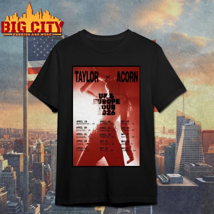 Taylor Acorn UK And Europe 2026 Shows Poster shirt