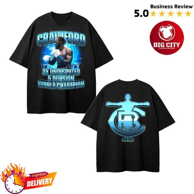 Tbudcrawford 3X Undisputed 5-Division Champion Two Sided Shirt
