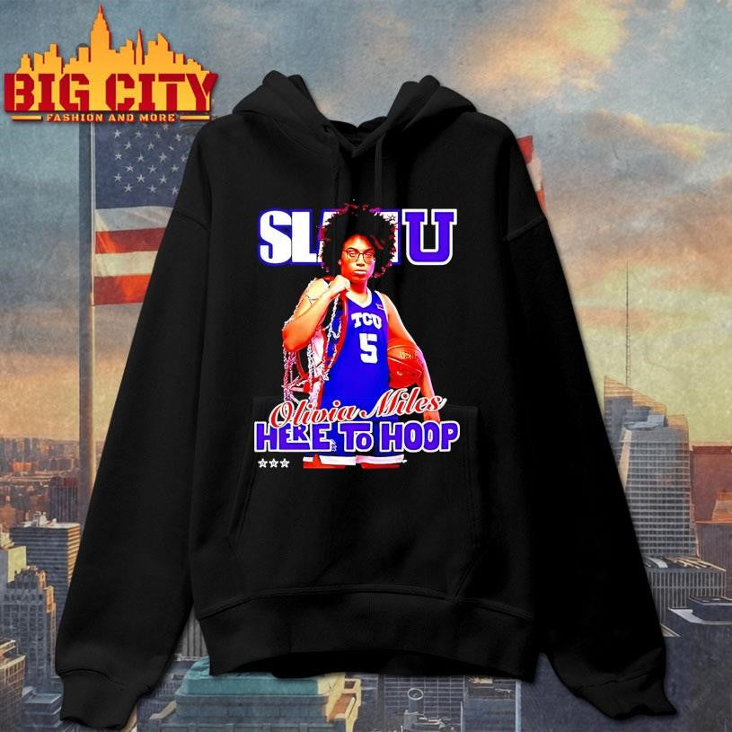Tcu Horned Frogs Olivia Miles Here To Hoop Slam Shirt