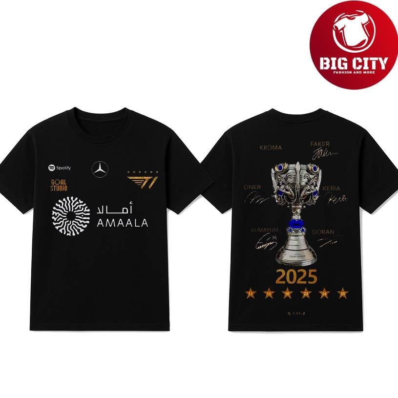 Team 1 2025 Win the LoL World Championship 2025 Two Sided Shirt