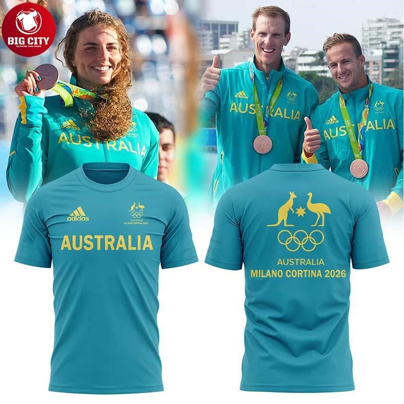 Team Australian 2026 x Olympic Milano Cortina Teal Two Sided Shirt
