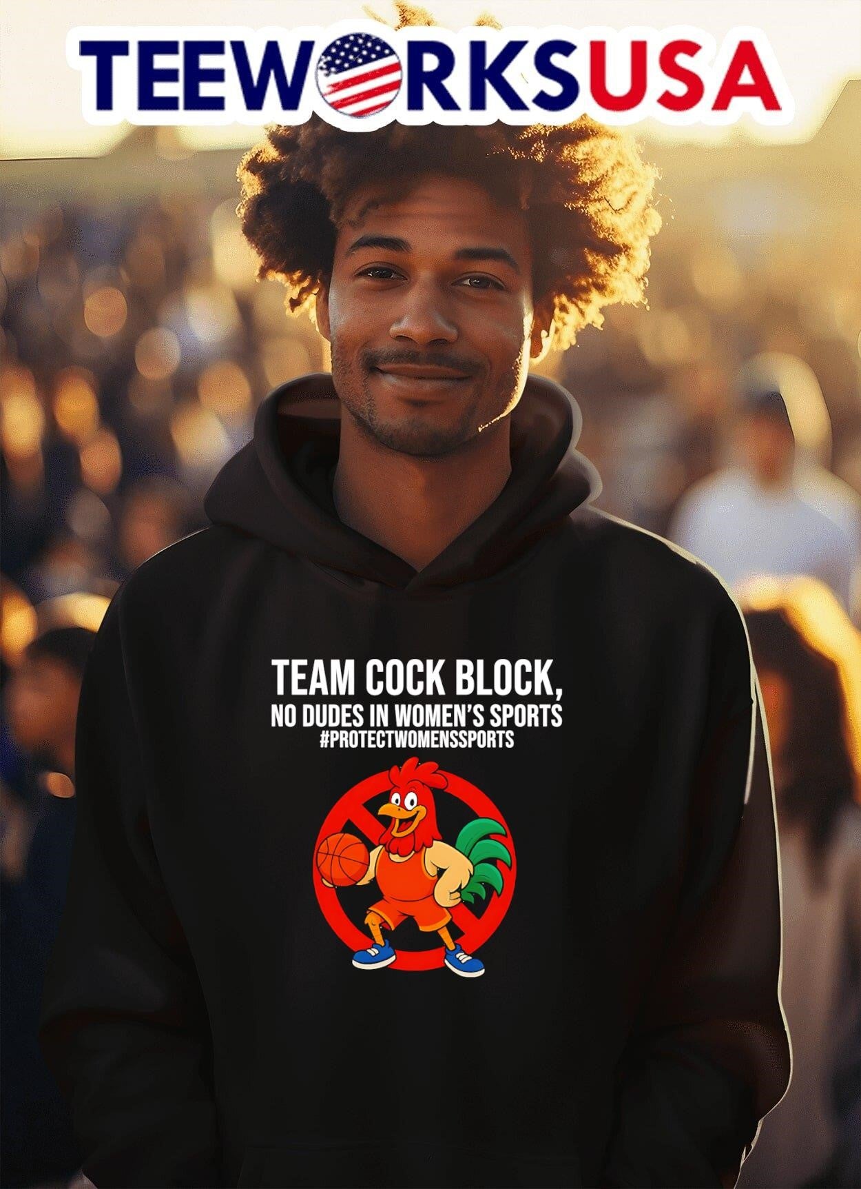 Team Cock Block No Dudes In Women’s Sports Shirt