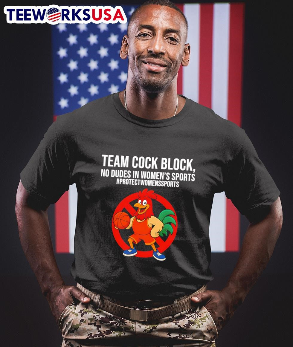 Team Cock Block No Dudes In Women’s Sports Shirt