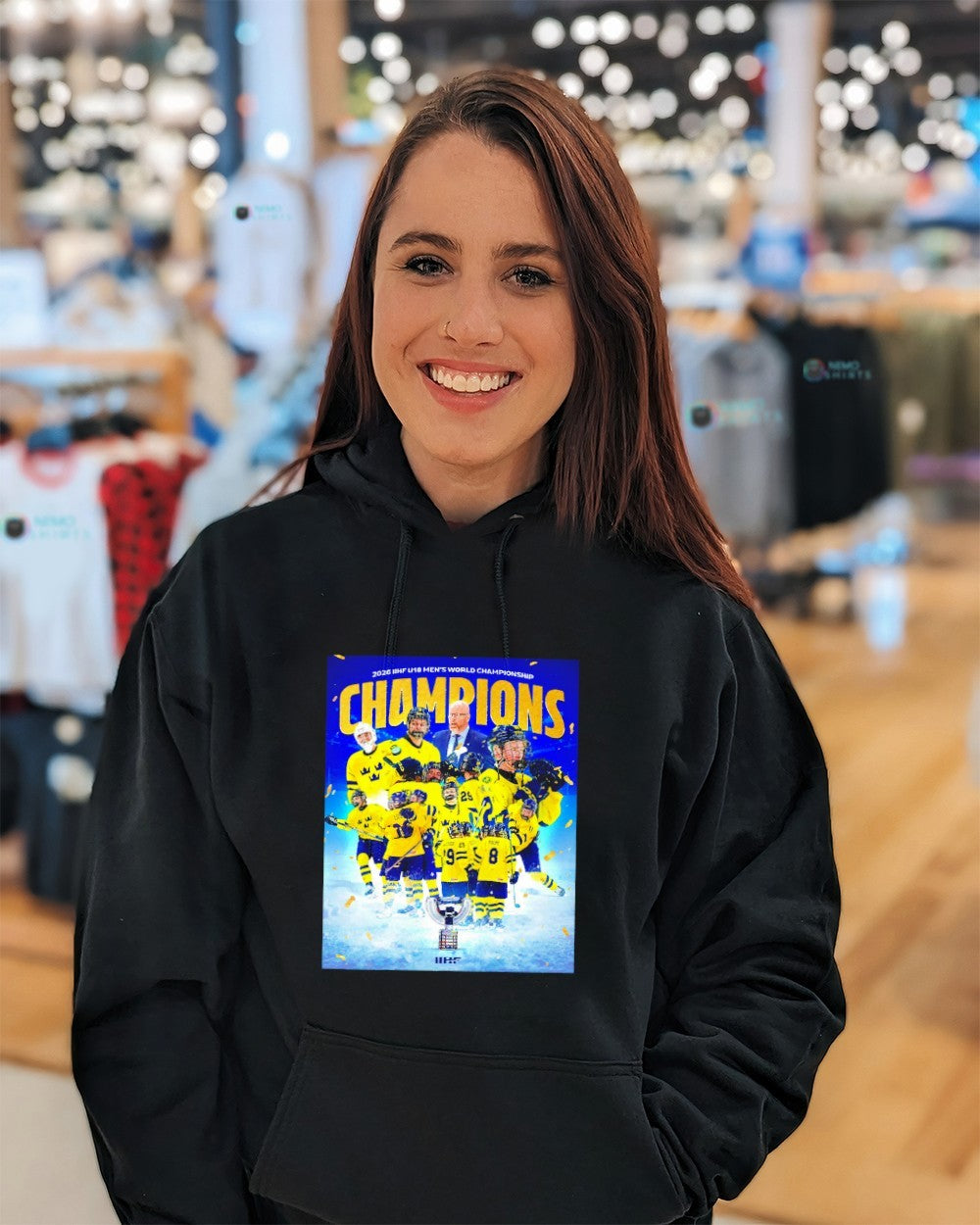 Team Sweden 2026 IIHF U18 men’s world champions players graphic shirt
