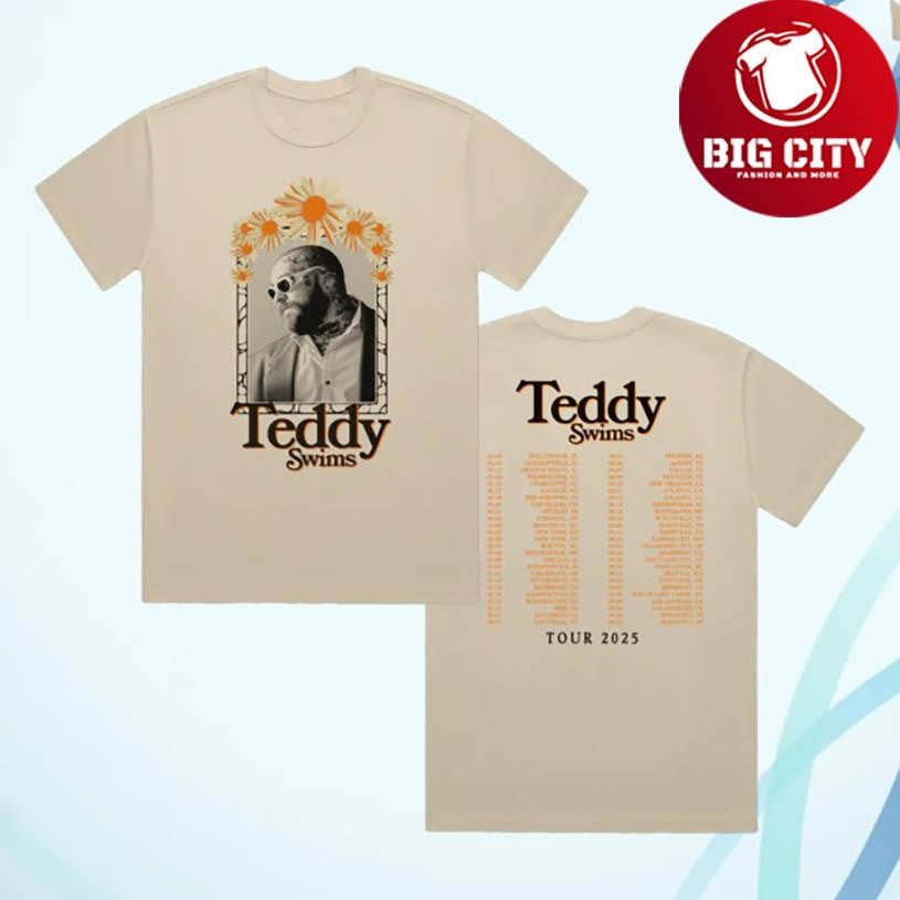 Teddy Swims Daisy Photo Dateback Two Sided Shirt