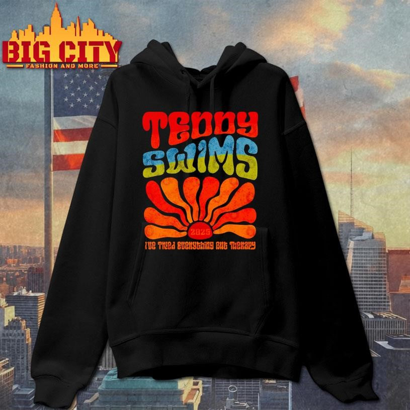 Teddy Swims Groovy Retro Flower Therapy 2025 New Shirt