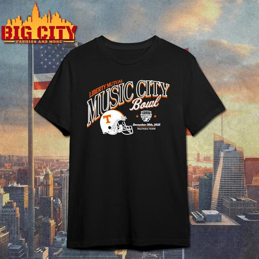 Tennessee Volunteers Helmet Liberty Mutual Music City Bowl Shirt