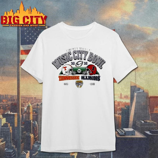 Tennessee Volunteers vs Illinois Fighting Illini Liberty Mutual Music City Bowl 2025 Shirt
