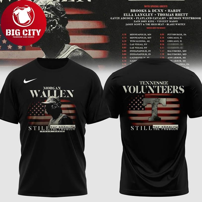 Tennessee Volunteers x Morgan Wallen Still The Problem Tour 2026 Two Sided Shirt