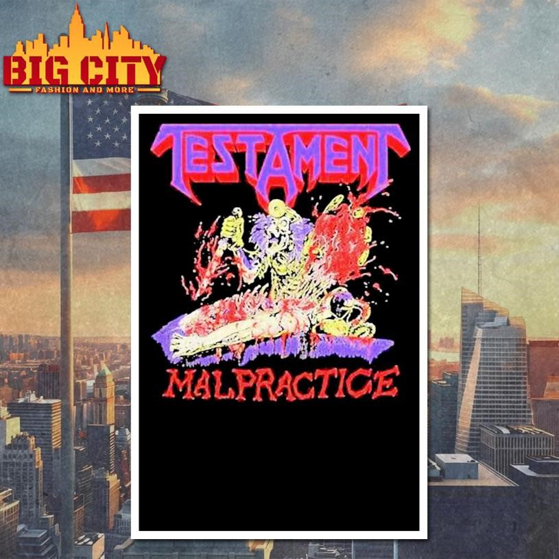 Testament Malpractice Skeleton Knife Shirt