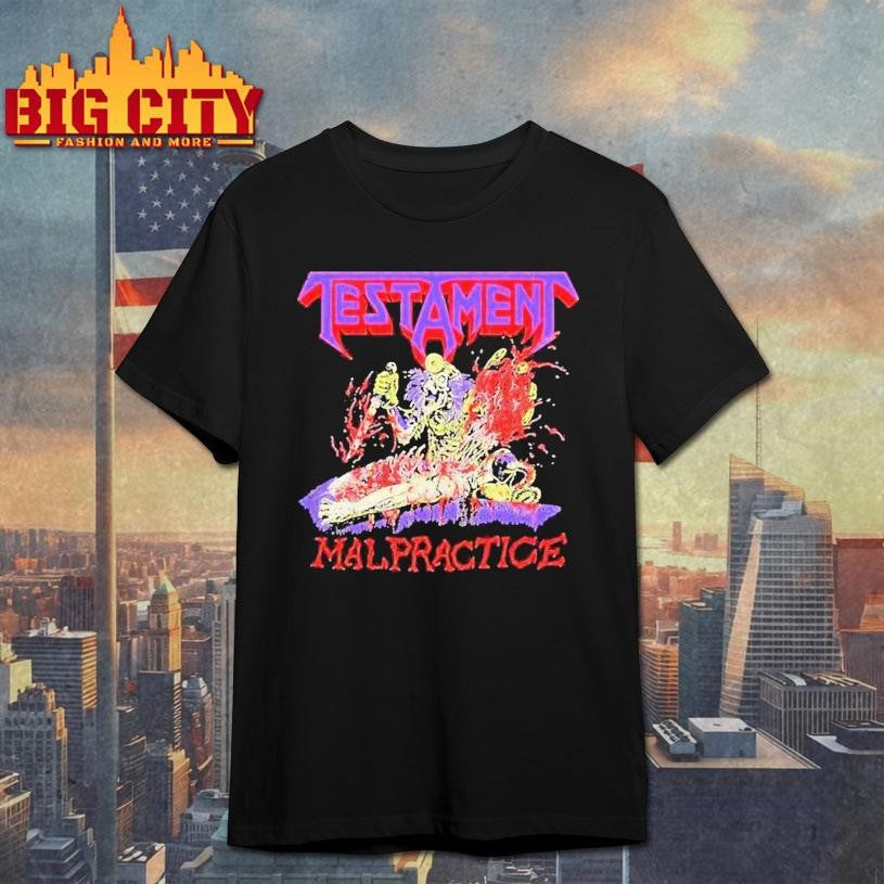Testament Malpractice Skeleton Knife Shirt