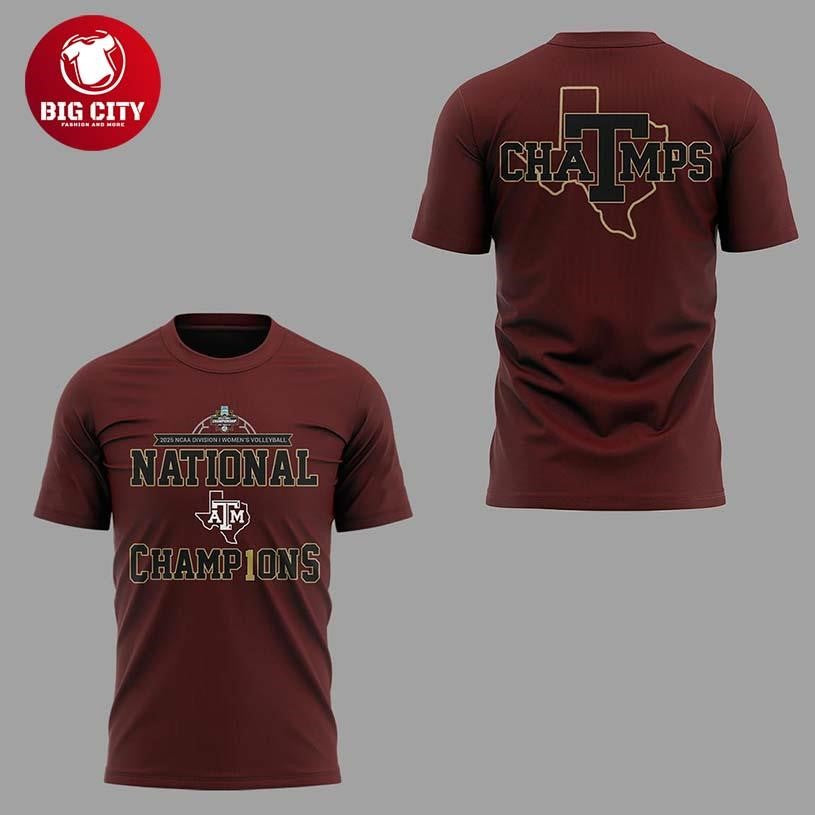 Texas A&amp;M Aggies National Champions 2025 Texas Proud Two Sided Shirt