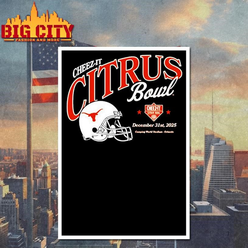 Texas Longhorns Helmet Cheez It Citrus Bowl Shirt