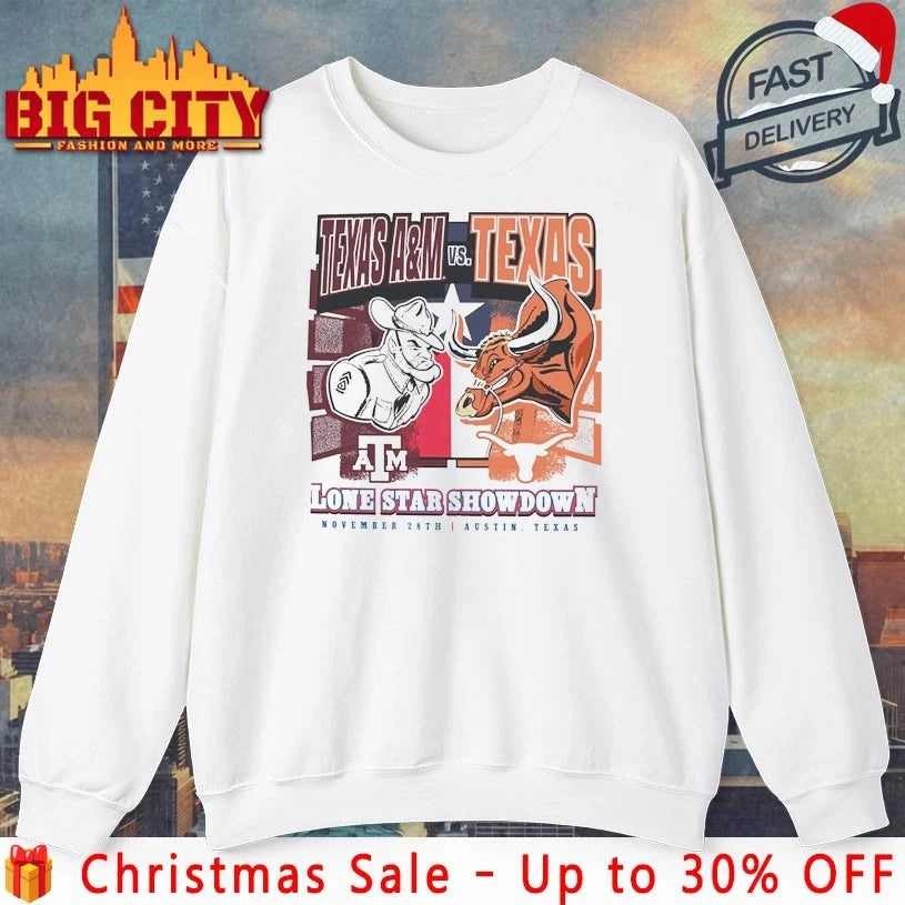 Texas Longhorns Lone Star Showdown Mascots With Texas ATM Shirt