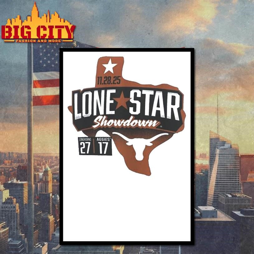 Texas Longhorns vs. Texas A&amp;M Aggies 2025 Lone Star Showdown Score Shirt