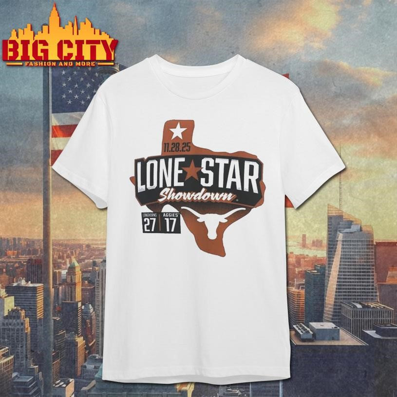 Texas Longhorns vs. Texas A&amp;M Aggies 2025 Lone Star Showdown Score Shirt
