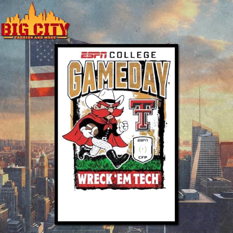 Texas Tech Cfp Gameday 1st Round Mascot Wreck Em Tech Shirt