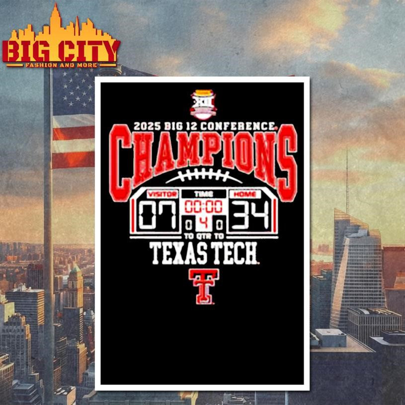 Texas Tech Red Raiders 2025 Big 12 Championship shirt