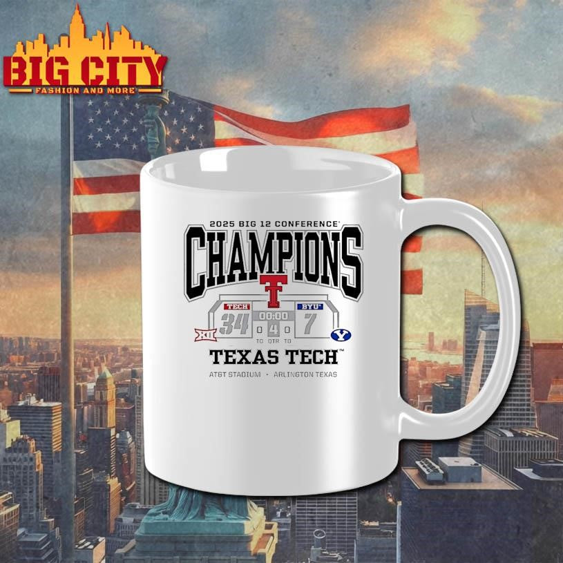 Texas Tech Red Raiders 2025 Big 12 Conference Champions Score Shirt