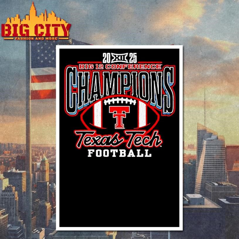 Texas Tech Red Raiders 2025 Big 12 Conference Champions Vintage Shirt