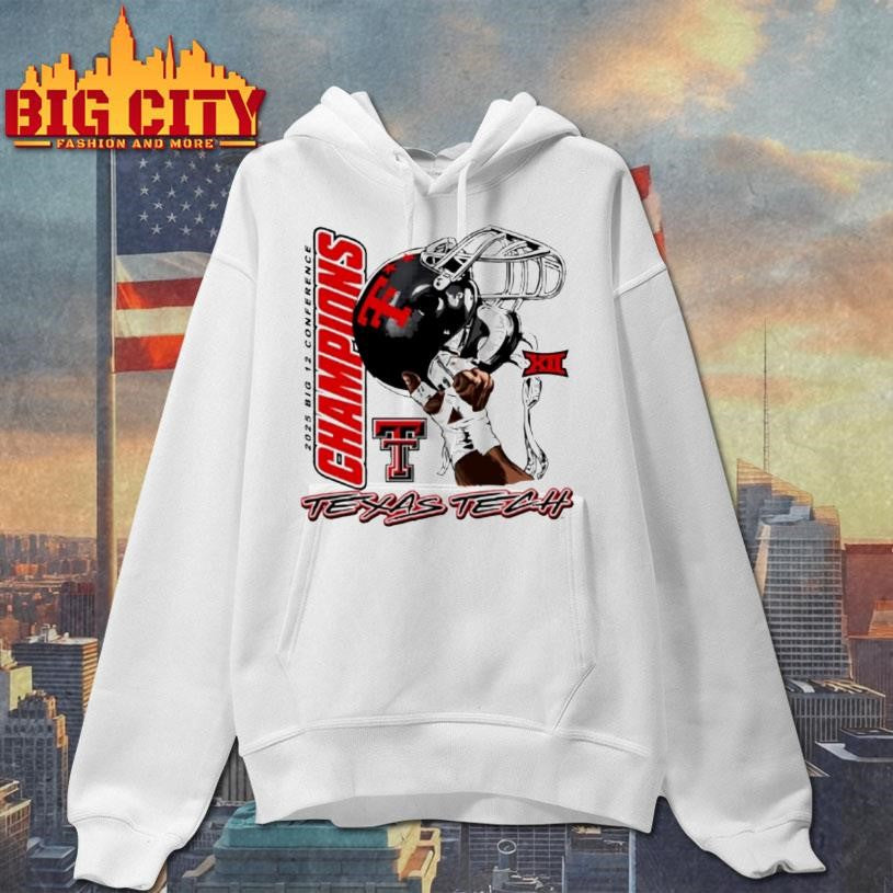 Texas Tech Red Raiders 2025 Big 12 Football Champs Graphic Hand Shirt
