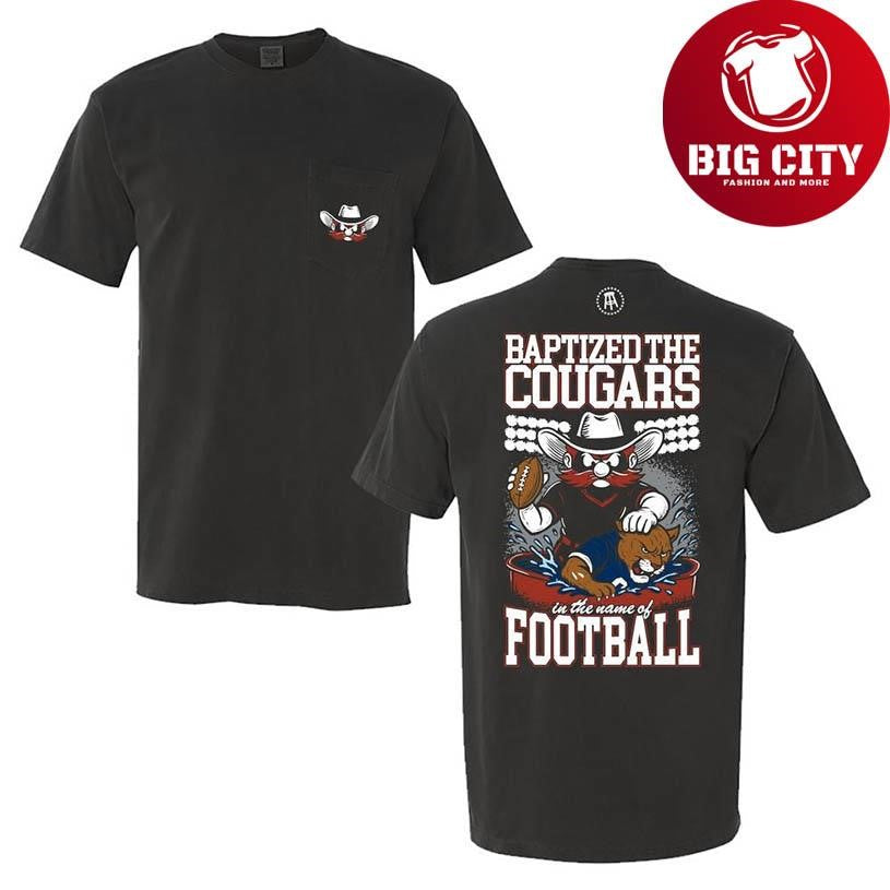 Texas Tech Red Raiders Baptized The Byu Cougars In The Name Of Football Mascot Two Sided Shirt