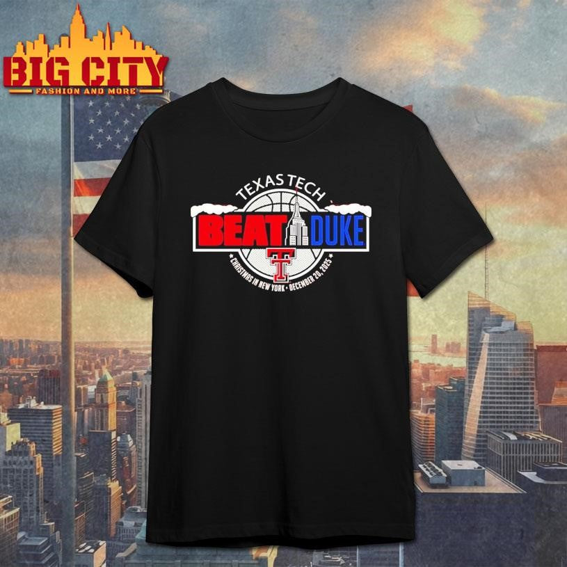 Texas Tech Red Raiders Beat Duke 2025 Christmas In New York Shirt