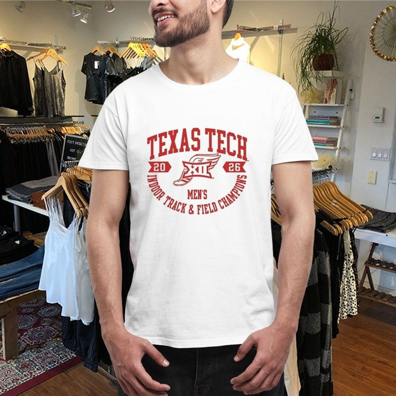 Texas Tech Red Raiders Big 12 2026 Men’s Indoor Track &amp; Field Champions T-shirts